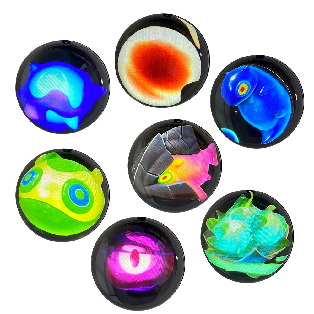 Creative 3D Crystal Ball Video Play Display Room Desktop Art Aesthetics Kawaii Children's Home Decoration Accessories Gifts