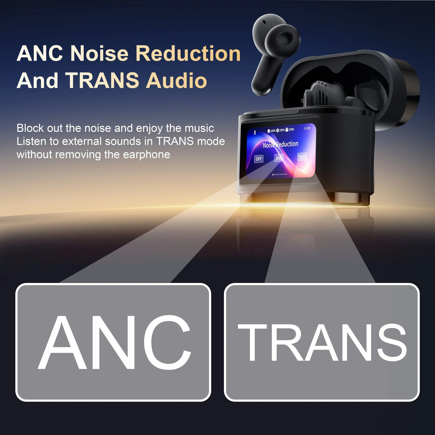 Original Xiaomi Wireless Bluetooth Earphones BD2 ANC Noise Reduction ENC Digital Display Screen with Different Sound Quality Ear