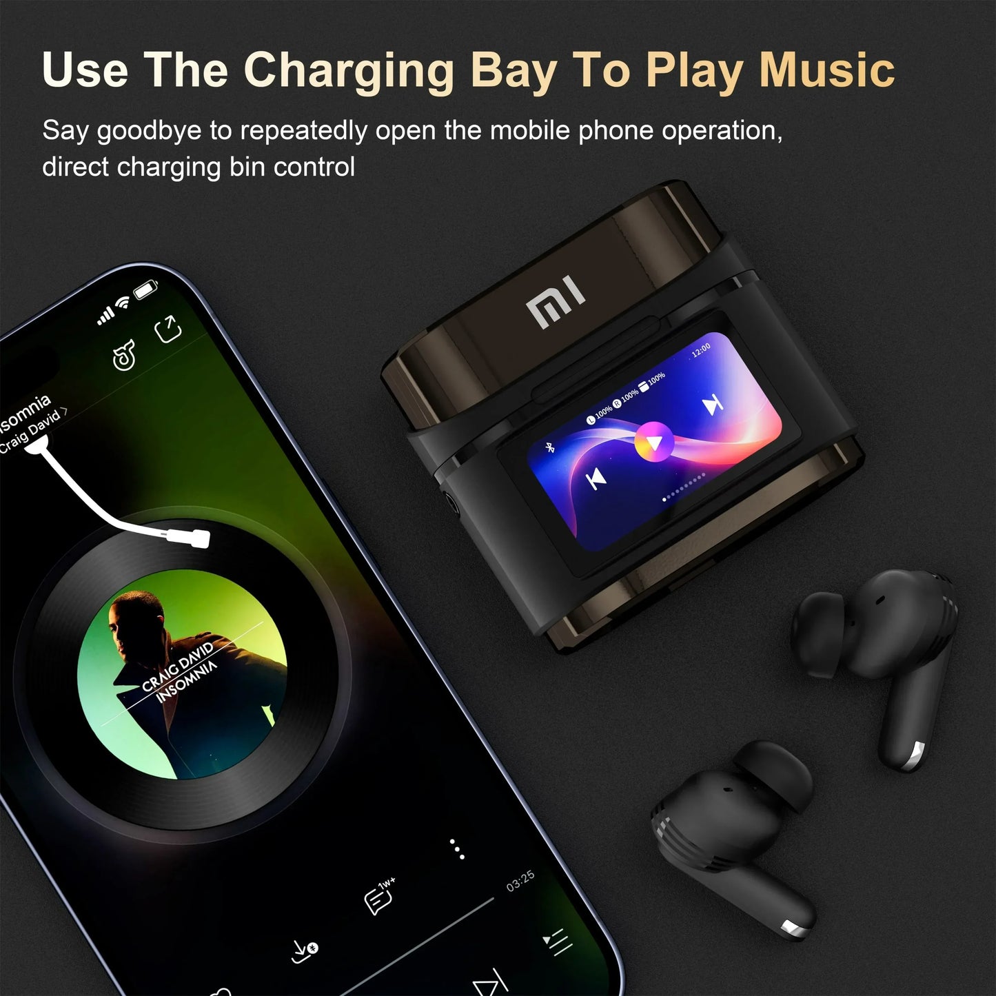 Original Xiaomi Wireless Bluetooth Earphones BD2 ANC Noise Reduction ENC Digital Display Screen with Different Sound Quality Ear