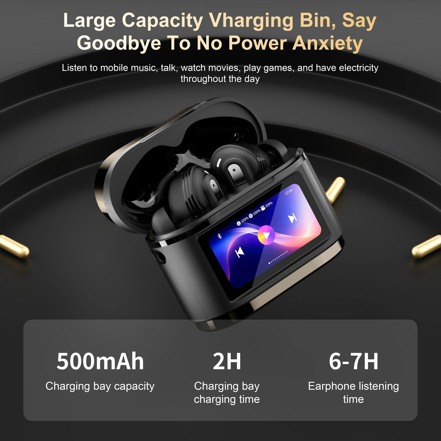 Original Xiaomi Wireless Bluetooth Earphones BD2 ANC Noise Reduction ENC Digital Display Screen with Different Sound Quality Ear