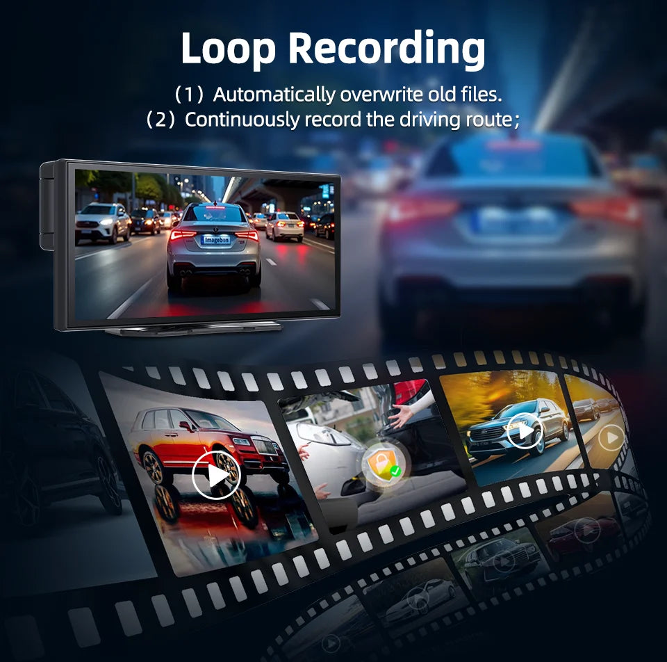 Imagebon W70 11.4" 8 Core Android 14 6+128G CarPlay & Android Auto Dash Cam GPS WiFi Google Play Youtube Netflix OTA Upgrade DVR