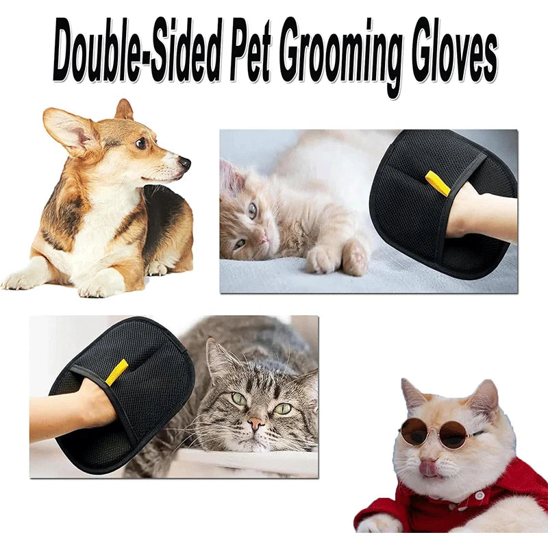 Efficient Pet Hair Cleaning Gloves Static Dedusting Brush Pet Hair Remover For Dog Cat Grooming Removes Hair From Sofa Carpet